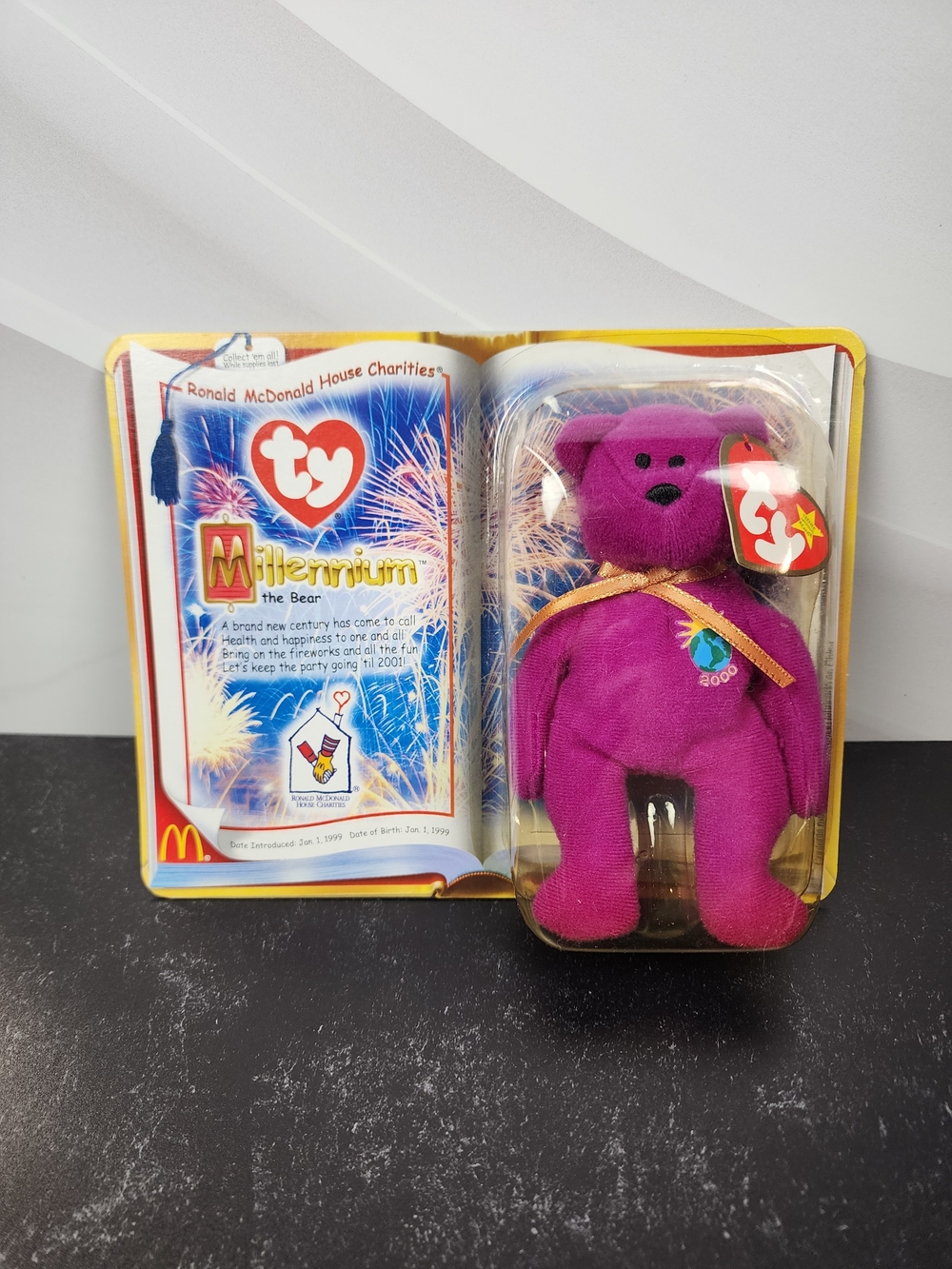 🎆 McDonald's Ty Millennium the Bear — Sealed in Original Golden Book Packaging